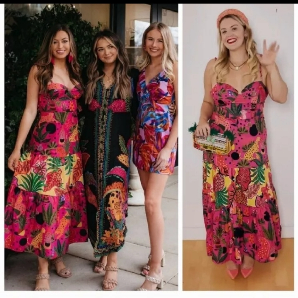 Farm Rio Leopard Pop Maxidress - Picture 3 of 5